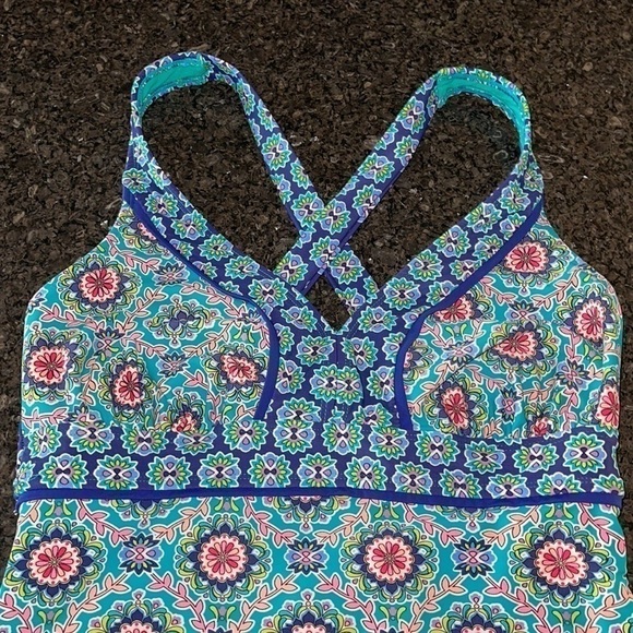 Catalina Multicolor Floral Print Crossback One Piece Swimsuit - Picture 3 of 6